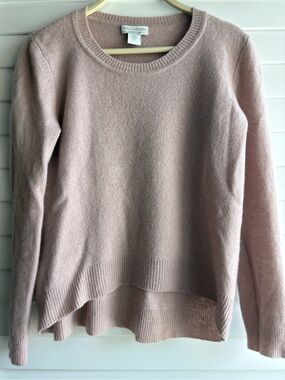 Oats Cashmere Crewneck Sweater in Pink Large